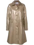 Stand Single Breasted Coat - Neutrals