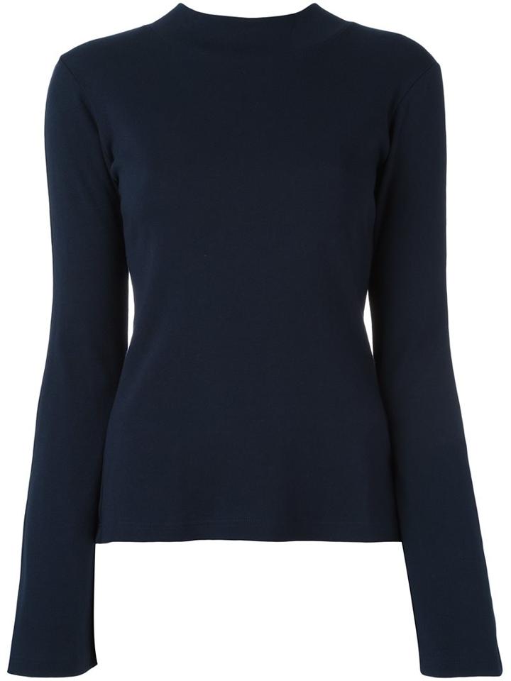 Jacquemus Open Back Sweatshirt, Women's, Size: 38, Blue, Cotton