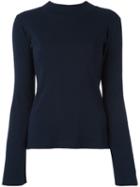 Jacquemus Open Back Sweatshirt, Women's, Size: 38, Blue, Cotton