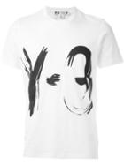 Y-3 Logo Print T-shirt, Men's, Size: M, White, Cotton
