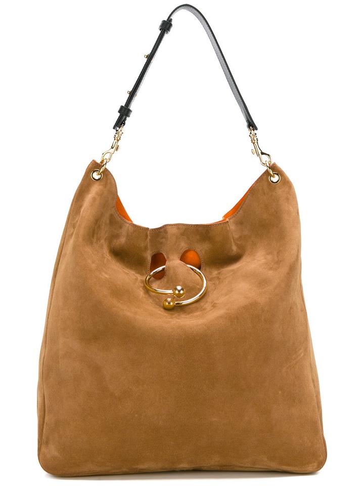 J.w.anderson Hobo Tote, Women's, Nude/neutrals, Suede/metal