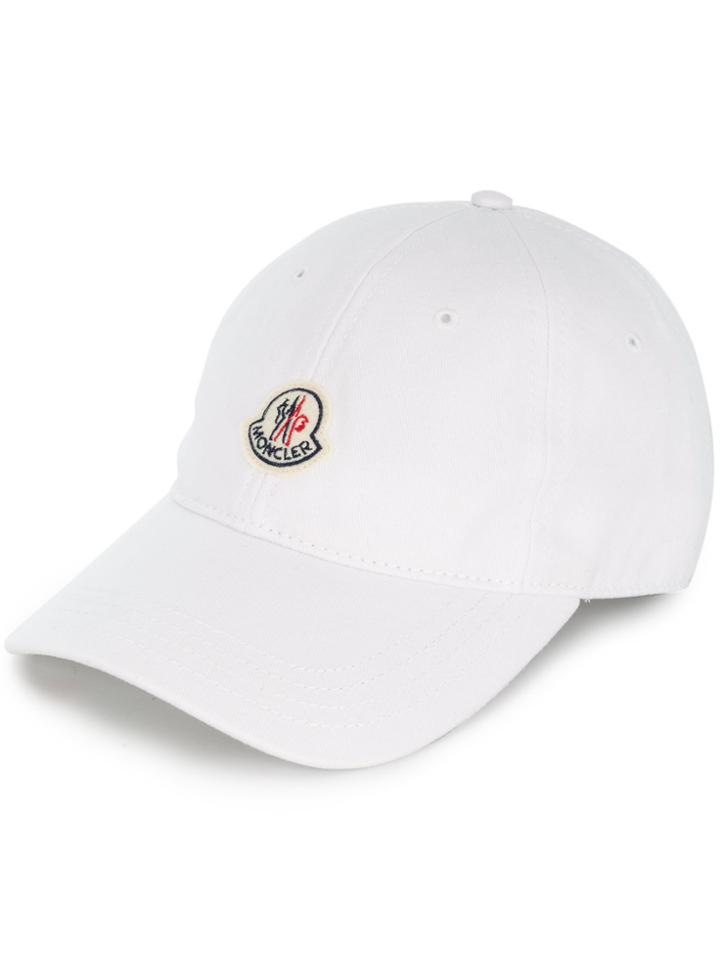 Moncler Logo Patch Baseball Cap - White