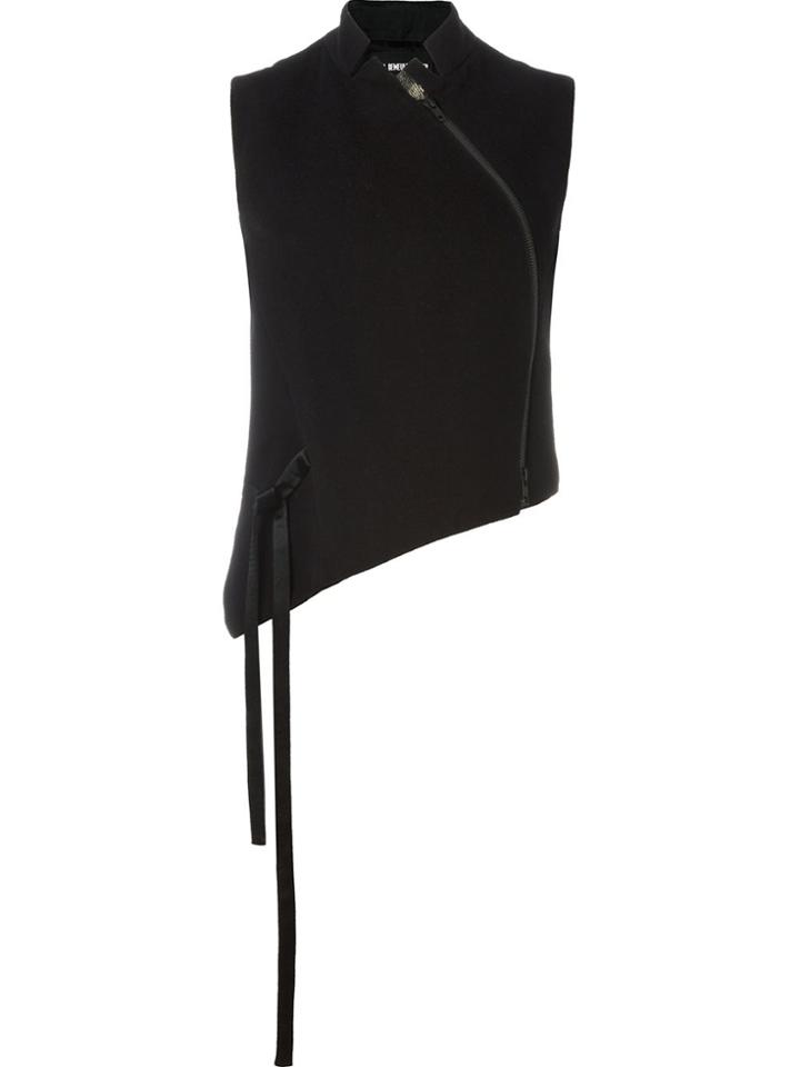 Ann Demeulemeester Asymmetric Waistcoat - Black