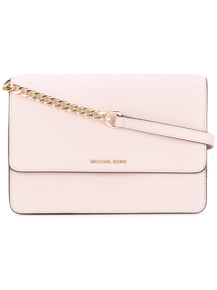 Michael Michael Kors Chain Flap Shoulder Bag - Pink & Purple