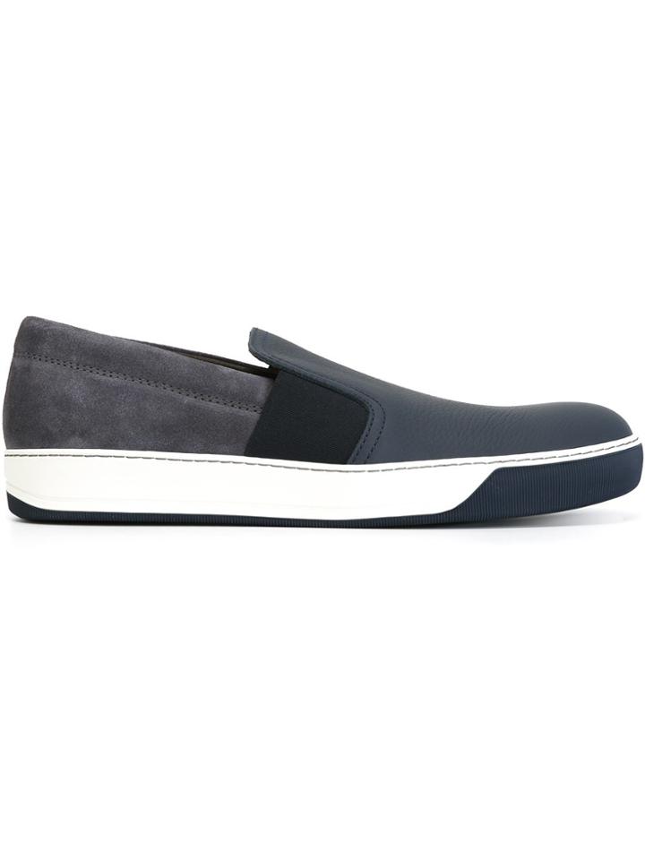 Lanvin Panelled Slip-on Sneakers - Blue