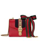 Gucci Sylvie Leather Mini Chain Bag - Red