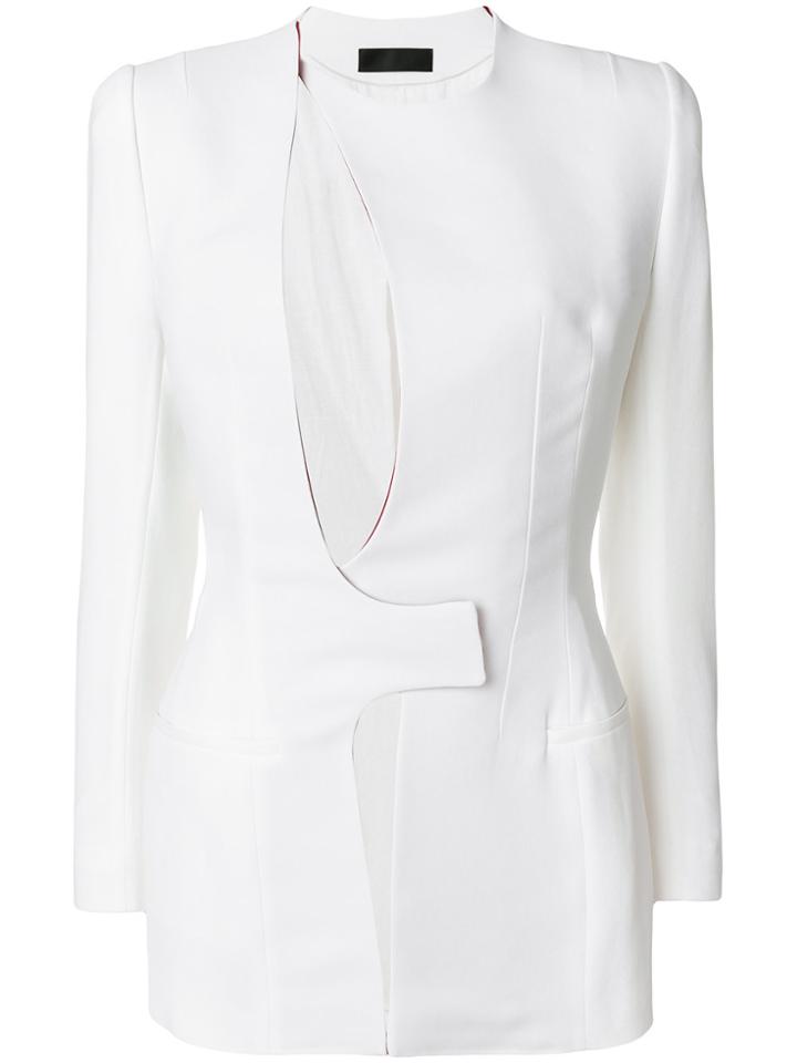Haider Ackermann Cut Out Detail Jacket - White