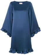 Semicouture Frill Trim Dress - Blue