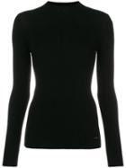 Emporio Armani Ribbed High-neck Sweater - Black