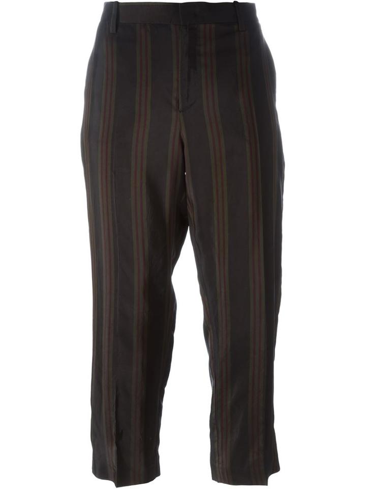 No21 Striped Tapered Cropped Trousers