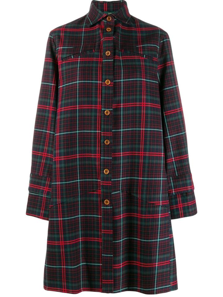 Jejia Tartan Shirt Jacket - Blue