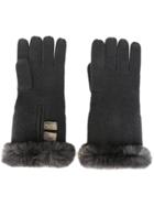 N.peal Contrast Trim Gloves - Grey