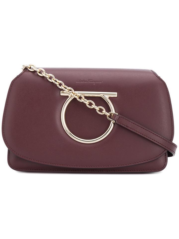 Salvatore Ferragamo Gancino Chain Wallet - Red