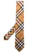 Burberry Check Pattern Tie - Yellow
