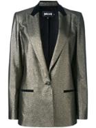 Just Cavalli - Metallic Blazer - Women - Cotton/polyester/spandex/elastane/other Fibers - 38, Yellow/orange, Cotton/polyester/spandex/elastane/other Fibers
