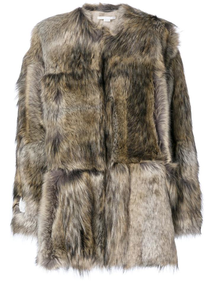 Stella Mccartney Fur Free Fur Elina Coat - Brown
