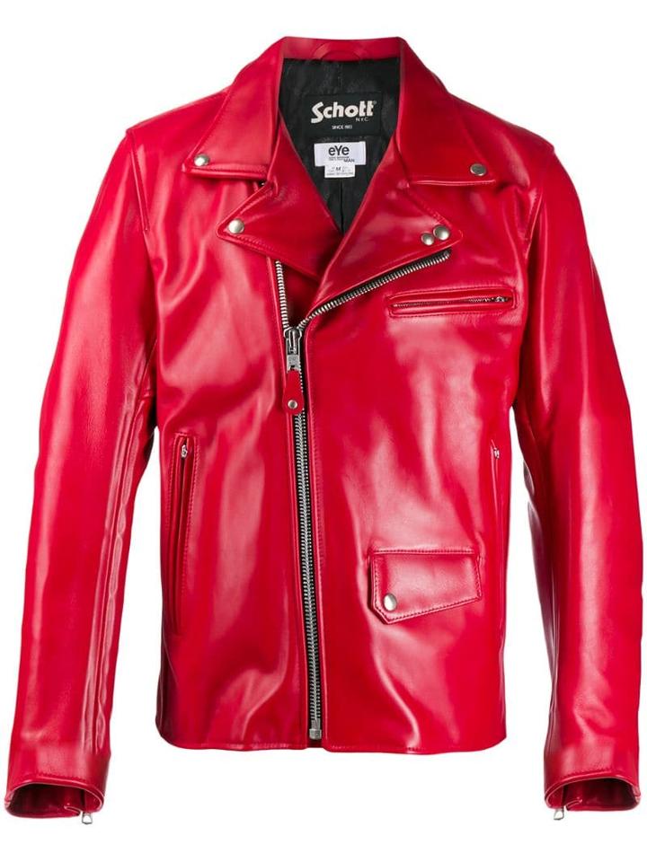 Junya Watanabe Man Fitted Biker Jacket - Red