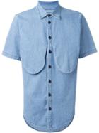 69 Denim Shortsleeved Shirt, Adult Unisex, Size: Xs/s, Blue, Cotton/linen/flax