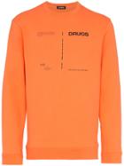 Raf Simons Drugs Print Cotton Sweatshirt - Yellow & Orange