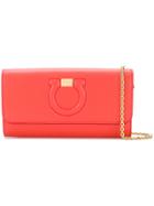 Salvatore Ferragamo Embossed Gancio Clutch Bag - Yellow & Orange