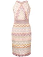 Missoni - Signature Print Fitted Dress - Women - Polyester/cupro/rayon - 44, Pink/purple, Polyester/cupro/rayon