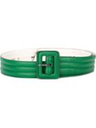 Yves Saint Laurent Vintage Ribbed Belt, Women's, Size: 75, Green