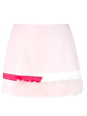 Detailed Mini Skirt, Women's, Size: Medium, Pink/purple, Polyester, Caitlin Price