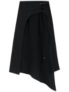 Tufi Duek Lace Up Asymmetric Skirt - Black