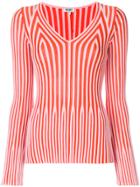 Kenzo Striped Knitted Top - Pink & Purple