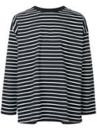 Monkey Time Striped Long Sleeve Tee - Black