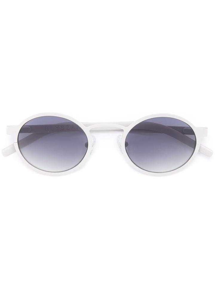 Blyszak - Round Frame Sunglasses - Unisex - Metal (other) - One Size, Nude/neutrals, Metal (other)