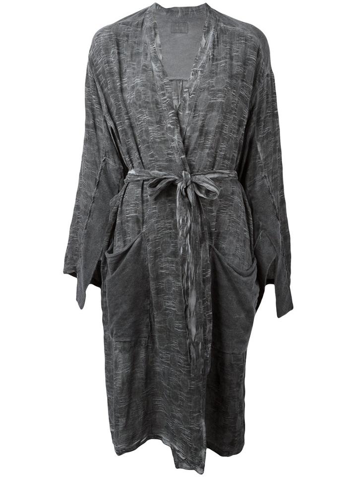 Tie-waist Jacket - Women - Cotton/viscose - L, Grey, Cotton/viscose, Lost & Found Ria Dunn