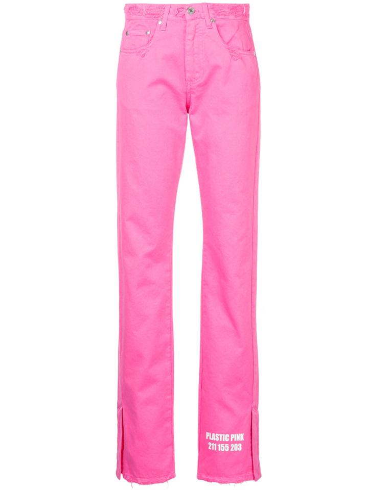 Msgm Bootcut Jeans - Pink & Purple