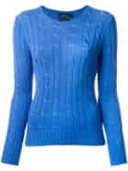 Polo Ralph Lauren Cable Knit Sweater, Women's, Size: Xl, Blue, Cotton