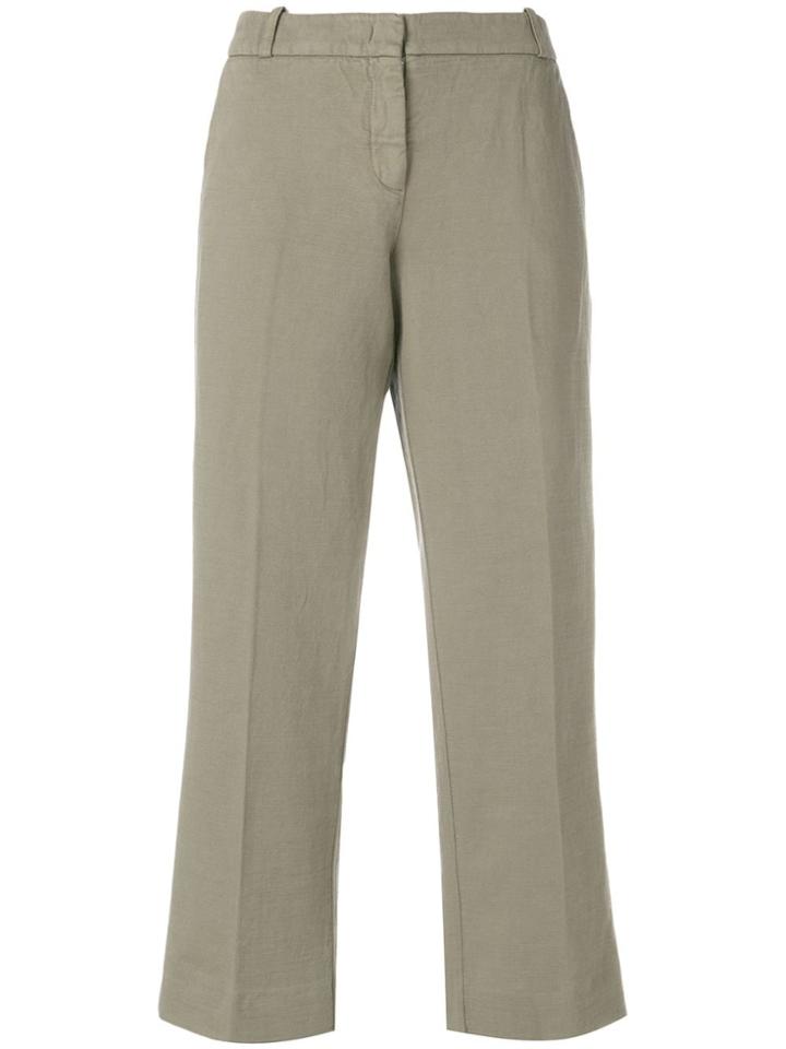 Kiltie Casual Cropped Trousers - Neutrals