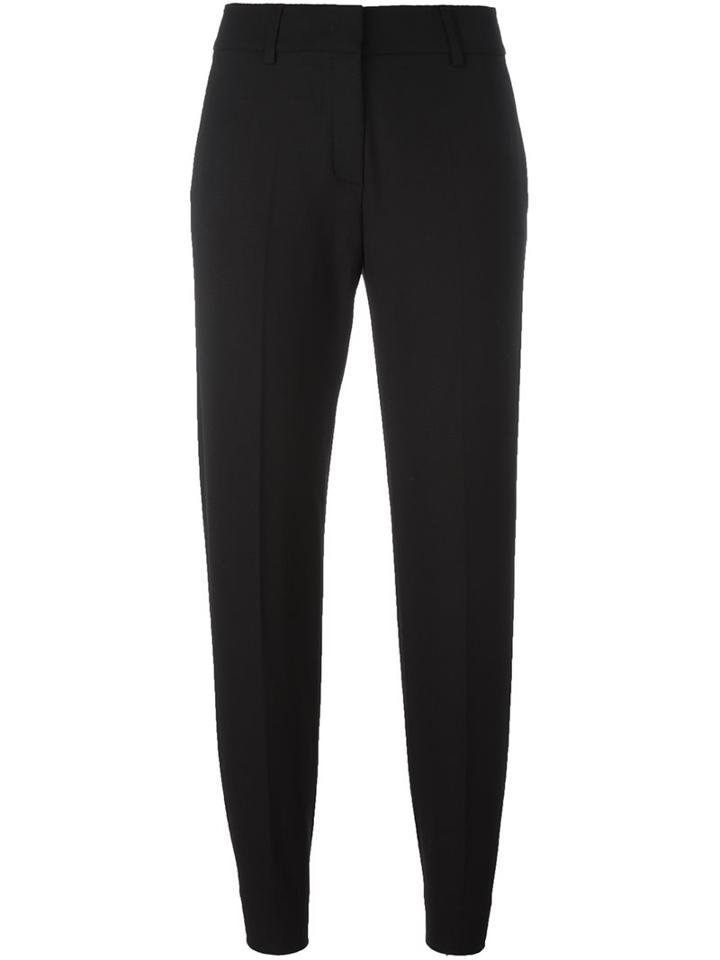 Piazza Sempione Tapered Trousers, Women's, Size: 42, Black, Polyamide/spandex/elastane/virgin Wool
