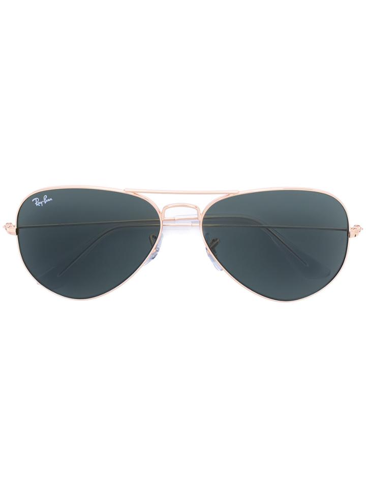 Ray-ban Rb3025 Aviator Sunglasses - Metallic