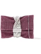 Jimmy Choo 'chandra' Clutch, Women's, Pink/purple, Silk/metallic Fibre