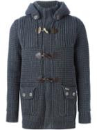 Bark Hooded Cardi-coat, Men's, Size: Medium, Grey, Polyamide/polyester/wool