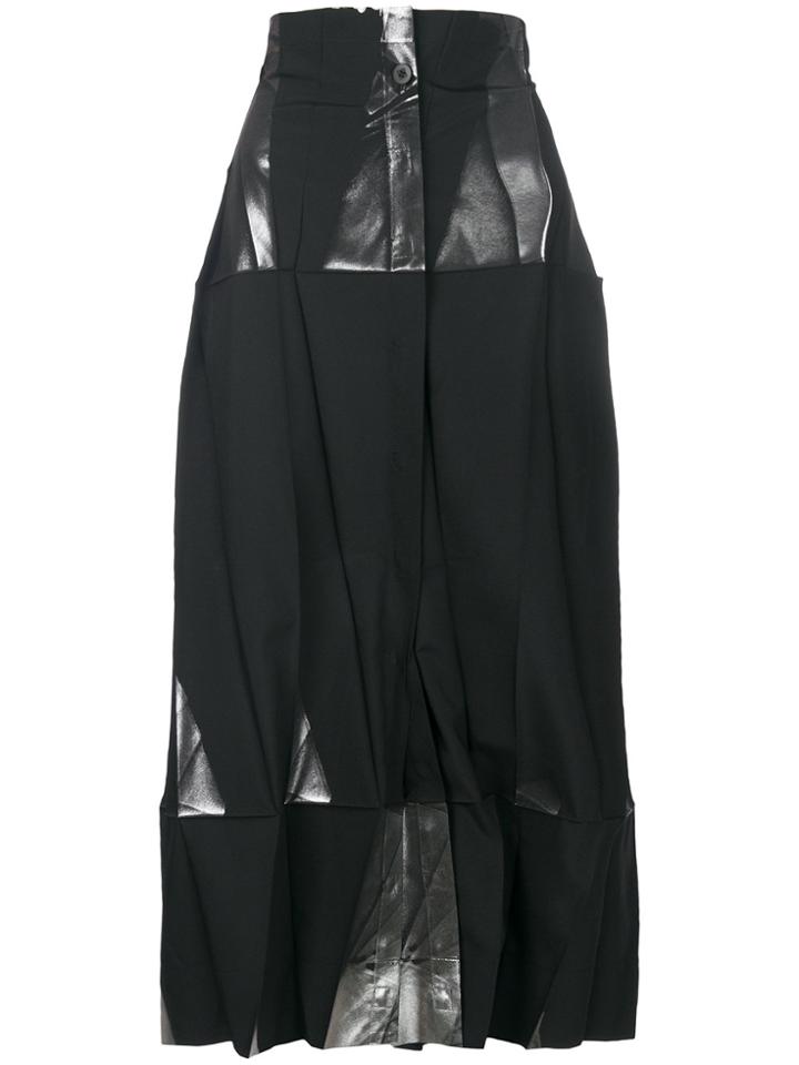 Issey Miyake Origami Wide Leg Trousers - Black