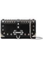 Prada Mini Cahier Chain Wallet - Black