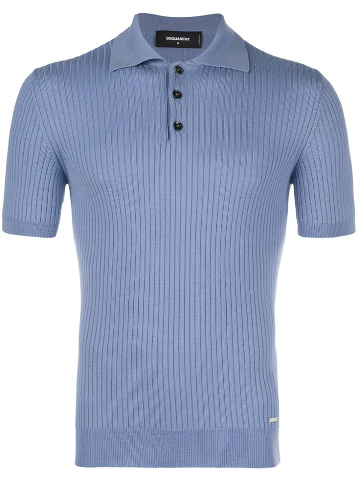 Dsquared2 Ribbed Wool Shirt - Blue