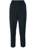 Golden Goose Deluxe Brand - Striped High Waist Trousers - Women - Cotton/polyamide/polyester/virgin Wool - M, Blue, Cotton/polyamide/polyester/virgin Wool