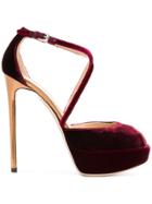 Deimille Open Toe Stiletto Sandals - Pink & Purple