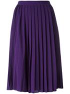 Giambattista Valli Pleated Midi Skirt, Women's, Size: 42, Pink/purple, Silk/cotton/spandex/elastane/virgin Wool