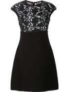 Giambattista Valli Flared Knitted Dress, Women's, Size: 42, Black, Silk/nylon/polyester/viscose