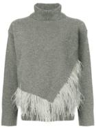 Le Ciel Bleu Feather Knit Jumper - Grey