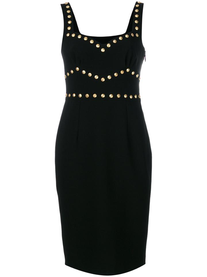 Moschino Studded Sleeveless Dress - Black