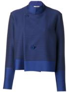 Issey Miyake Striped Jacket - Blue
