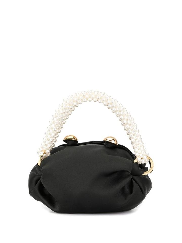 0711 Micro Nino Pearl-handle Tote - Black